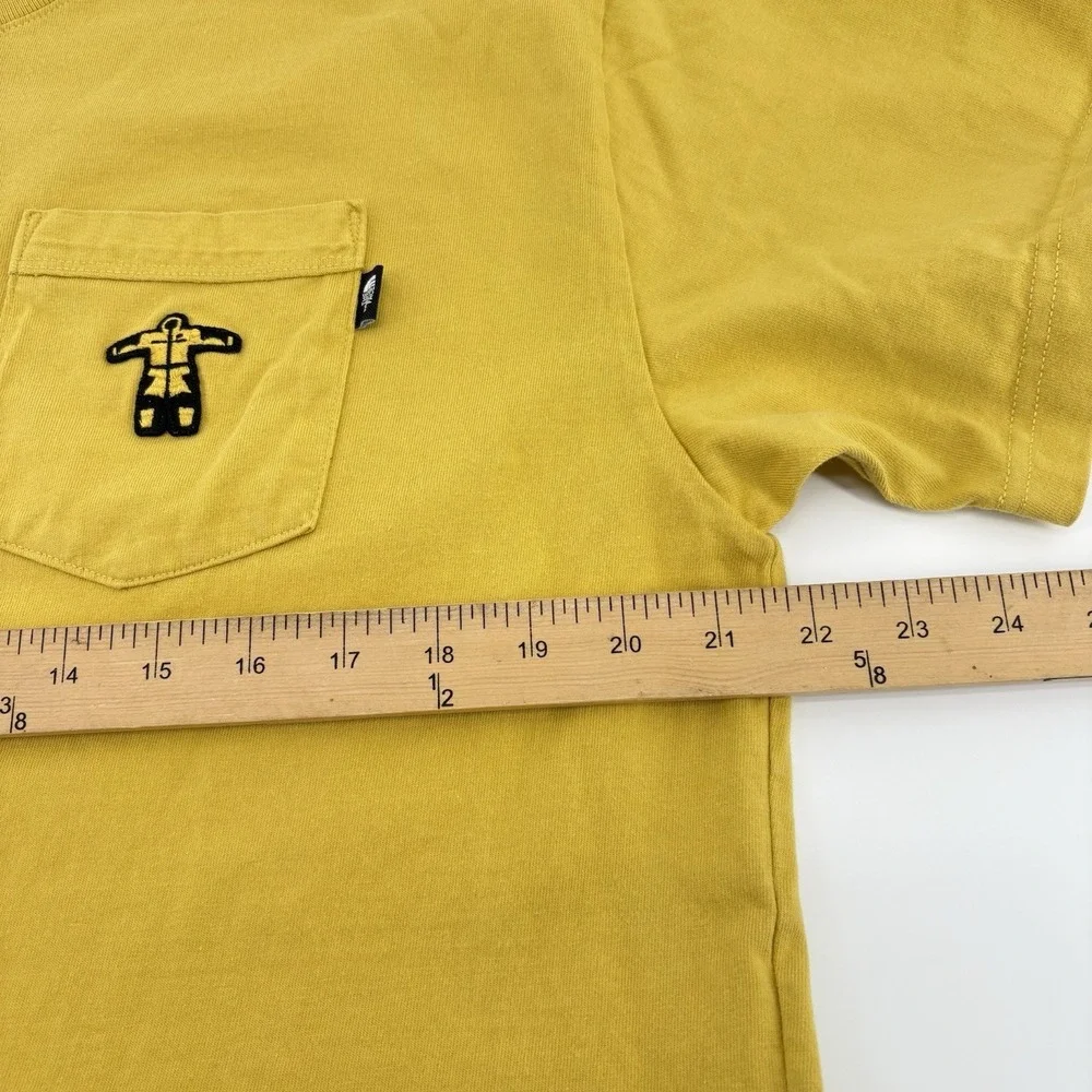 The North Face Yellow T-Shirt Hike-ware, Street-ware W Embroidered Emblem Size M